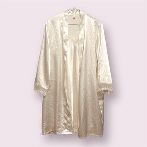 50. Lace Night Dress and Robe Set with Belt